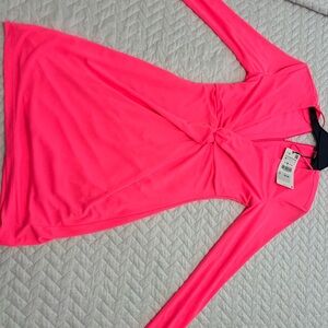 Zara Hot Pink Twist Front Dress